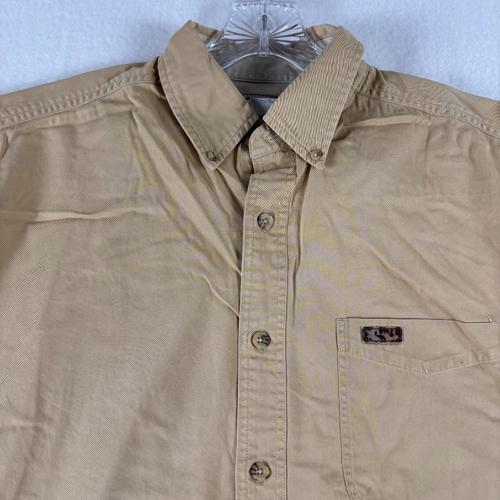 Carhartt, 100% Cotton, Button Down Shirt, Short‎ Sleeve, Men's Size M, Rugged - Picture 2 of 10